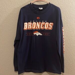 Men’s AFC West Denver Broncos Long Sleeve T-Shirt Size Large